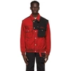 FENG CHEN WANG RED & BLACK LEVI'S EDITION TWILL OVERSIZED JACKET