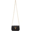 VERSACE BLACK VIRTUS EVENING CLUTCH BAG