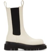 Bottega Veneta 55mm Lug Leather Beatle Boots In Beige