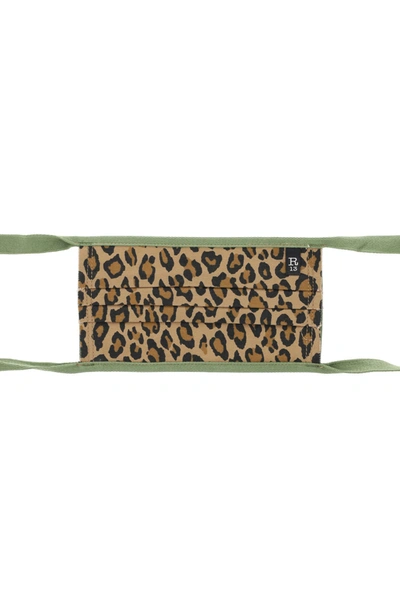 R13 Leopard Print Mask In Brown,black,green