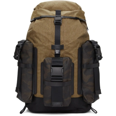 Master-piece Co Black & Tan Large Rogue Backpack In Beige