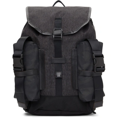 Master-piece Co Black & Grey Medium Rogue Backpack