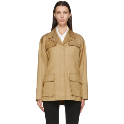 Lvir Notched-collar Military Jacket In Nude