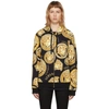 Versace Black & Yellow Medusa Amplified Zip-up Hoodie In 5b000 Black