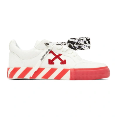 Off-white Vulcanized New Arrow Leather Stripe Sneakers In Multicolour