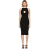 VERSACE BLACK KNIT RING HARDWARE DRESS