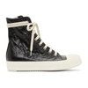 RICK OWENS DRKSHDW BLACK ALUMINIUM HIGH SNEAKERS