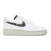 NIKE WHITE & GREY AIR FORCE 1 '07 SE SNEAKERS