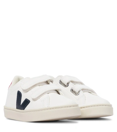 Veja Kids Small Esplar Velcro Chromefree Leather Extra White Nautico Pekin