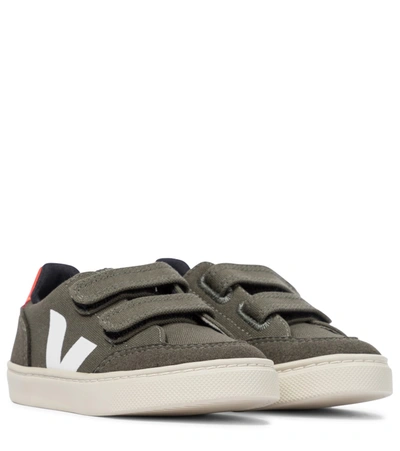 Veja Kids Sneakers Small V-12 Velcro For For Boys And For Girls In Brown
