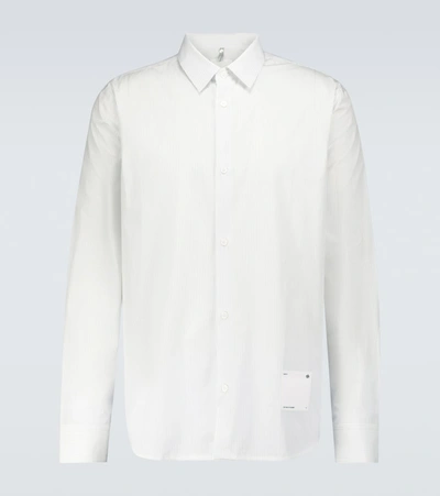 Oamc Mark Long-sleeved Cotton Shirt In White