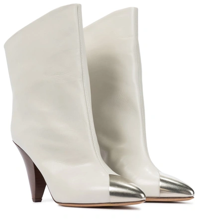 Isabel Marant White Lurrey High Heeled Boots
