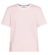 Thom Browne Cotton Jersey T-shirt In Pink