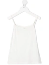 La Perla Satin-trimmed Cami Top In White