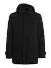 Herno Detachable Hooded Coat In Black