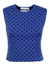 MOSCHINO POLKA DOT KNITTED COTTON TOP