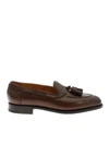 EDWARD GREEN BELGRAVIA CALFSKIN TASSEL LOAFERS IN BROWN