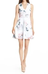 TED BAKER TWIGGI BOUQUET SKATER DRESS,5059353541178