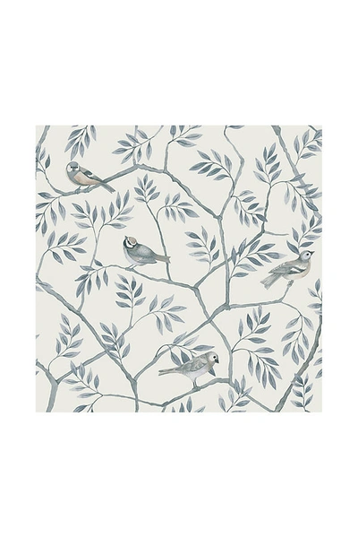 Anthropologie Crossbill Branches Wallpaper In Blue