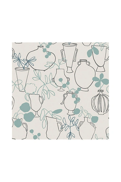 Susan Hable For Soicher Marin Flower Vases Wallpaper In Beige