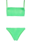 Hunza G Gigi Crinkle-effect Bikini In Emerald