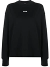Msgm Logo-print Long-sleeve Sweatshirt In Black