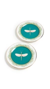 LA DOUBLEJ DESSERT PLATES SET OF 2 LIBELLULA ONE SIZE,LADOU30258