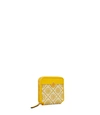 Tory Burch T Monogram Jacquard Bi-fold Wallet In Goldfinch