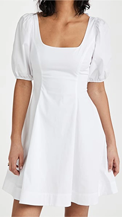 Staud Laelia Cotton Mini Skirt In White
