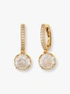 Kate Spade That Sparkle Pavé Mini Hoops In Ab/gold