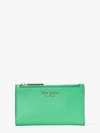 Kate Spade Spencer Small Slim Bifold Wallet In Green Jay