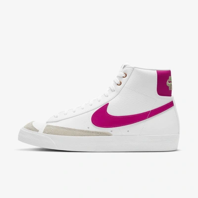 Nike Blazer Mid '77 Men's Shoe In White,light Liquid Lime,black,fireberry