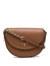 MICHAEL MICHAEL KORS JET SET CROSSBODY BAG IN BROWN LEATHER WITH LOGO