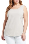Nic + Zoe Perfect Scoop Tank Top In Cobblestone