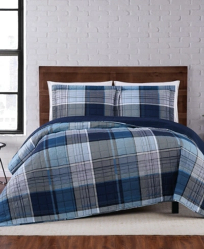 Truly Soft Trey Plaid Twin Xl Quilt Set In Multi