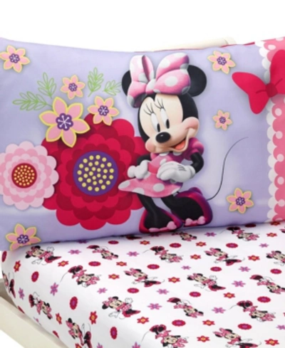 Disney Minnie Mouse Bow Power 2 Piece Sheet Set Bedding In Pastel Purple