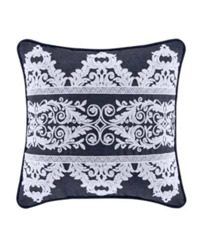 J Queen New York Shelburne Decorative Pillow, 16" X 16" In Indigo