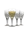 Godinger Set Of 4 Dublin Crystal White Wine Glasses In Clear