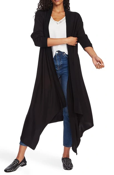 1.state Drape Front Maxi Cardigan In Rich Black