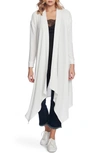 1.state Drape Front Maxi Cardigan In Soft Ecru