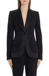 DOLCE & GABBANA SATIN DETAIL TUXEDO BLAZER,F29HWTGDW26