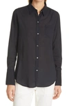 Nili Lotan Cotton Voile Nl Shirt In Black