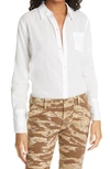 Nili Lotan Open-collar Chiffon Blouse In Ivory