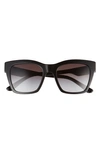 DOLCE & GABBANA 53MM GRADIENT CAT EYE SUNGLASSES,DG438453-Y