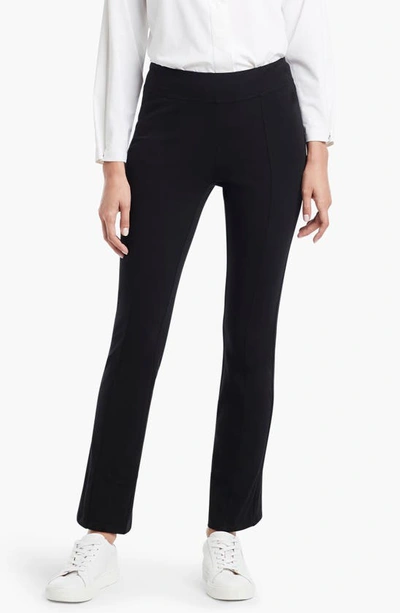 Nic + Zoe Wonderstretch Fly Front Straight Leg Trousers In Black Onyx