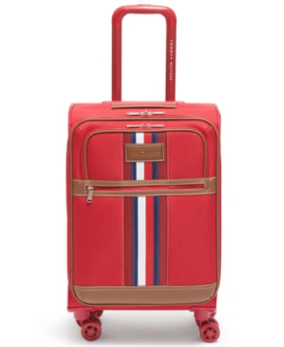 Tommy Hilfiger Logan 21" Softside Carry-on Spinner In Red