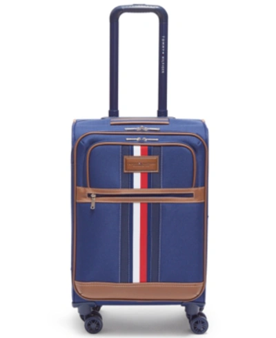 Tommy Hilfiger Logan 21" Softside Carry-on Spinner In Navy