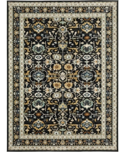 Karastan Zephyr Amphora 5'3" X 7'10" Area Rug In Black