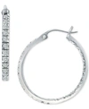 Giani Bernini Small Cubic Zirconia In & Out Oval Hoop Earrings In 18k Gold-plated Sterling Silver, 0.6", Created F In Sterling Silver