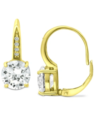 Giani Bernini Cubic Zirconia Leverback Earrings In Sterling Silver, 18k Gold Over Sterling Silver Or 18k Rose Gold